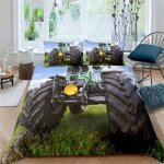Enfants parure de lit x cm pelle housse de couette camion d��cor ensembles de housse de couette tracteurs ...