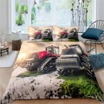 Enfants parure de lit x cm pelle housse de couette camion d��cor ensembles de housse de couette tracteurs ...
