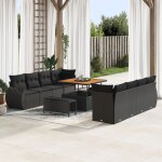 Ensemble de 11 pièces de canapé de jardin avec coussins en rotin noir, ensemble de 3 pièces de salle ... Ensemble de 11 pièces de canapé de jardin avec coussins en rotin noir, ensemble de 3 pièces de salle ...