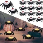 Ensemble de 12 bougies led en forme d'araign�e pour une d�coration d'halloween magique