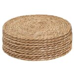 Ensemble de 12 sous - verres ronds en jonc de mer - sets de table tiss�s r�sistants a la chaleur 12 cm ...