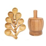 Ensemble de 2 outils de cuisine: 1 ensemble de 8 petites cuillères a sel, cuillère a condiments en bois ... Ensemble de 2 outils de cuisine: 1 ensemble de 8 petites cuillères a sel, cuillère a condiments en bois ...