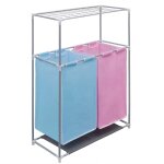 Ensemble de 2 paniers  linge avec tendoir