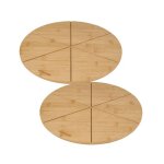 Ensemble de 2 planches a pizza avec rainures de coupe - fackelmann - � 32 cm