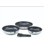 , ensemble de 3 poêles amovibles en inox, compatibles tous feux, induction, 100% fonte, 20 / 24 / 28 ... , ensemble de 3 poêles amovibles en inox, compatibles tous feux, induction, 100% fonte, 20 / 24 / 28 ...