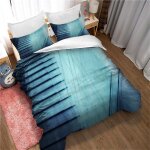 Ensemble de 3 taies d'oreiller et housse de couette pour lit, couette de personnalit� pour homme, imprim� ...