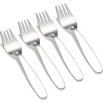 Ensemble de 4 couverts en acier inoxydable 18 / 8 de qualit suprieure pour enfants de 14, 7 cm avec ...