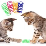Ensemble de 4 jouets a ressort color�s pour chat, jouets interactifs pour chat, jouets de saut flexibles, ...