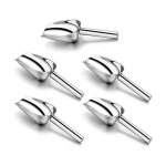 Ensemble de 5 cuillres a glace en acier inoxydable - cuillres de cuisine durables pour glace, flocons ...
