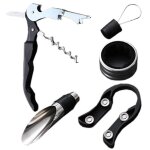 Ensemble de 5 ouvre - bouteilles de vin, tire - bouchon manuel avec coupe - feuille, bouchon sous vide, ...