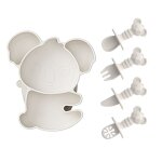 Ensemble 5pc - assiettes en silicone pour enfants, sans bpa, ensemble'alimentation pour bébé, bol a ventouse ... Ensemble 5pc - assiettes en silicone pour enfants, sans bpa, ensemble'alimentation pour bébé, bol a ventouse ...