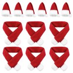 Ensemble de 6 mini couvre - bouteilles de noël, echarpe, décorations de chapeau de père noël, pull en ... Ensemble de 6 mini couvre - bouteilles de noël, echarpe, décorations de chapeau de père noël, pull en ...