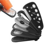 Ensemble de 6 petits ustensiles de cuisine, rpe a fromage, ouvre - bouteille, coupe - pizza, lavable ...