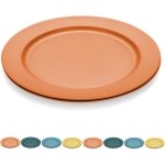 Ensemble 8 assiettes incassables en plastique orange