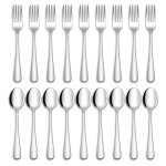 Promotion! ensemble d'argenterie de 24 pi�ces fourchettes et cuill�res, couverts en acier inoxydable ...