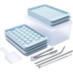 Ensemble de bacs a glaons avec mini et grand bac, pelle a glace, pinces, poubelle et pailles - parfait ...