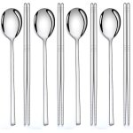 Ensemble baguettes et cuill�res cor�en inox 18 - 8