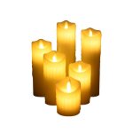 Ensemble de bougies led rechargeables sans flamme avec t�l�commande - 7, 5x20cm, vacillement, minuterie ...