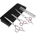 Ensemble de ciseaux de toilettage pour chiens, kit de tondeuse pour animaux de compagnie - ciseaux a ...