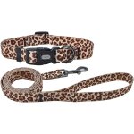Ensemble collier et laisse pour chien - motif l�opard - en polyester - laisse assortie de 150 cm - pour ...