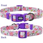 Ensemble collier et laisse pour chien - motif lys mignon - en polyester - laisse assortie de 150 cm - ... Ensemble collier et laisse pour chien - motif lys mignon - en polyester - laisse assortie de 150 cm - ...