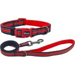 Ensemble collier et laisse pour chien - rembourr en noprne - polyester avec bandes rflchissantes ...