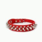 Ensemble collier et laisse en cuir a pointes pour chien - rivets - style rock
