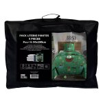 Ensemble couette et parure 5 pi�ces pirates vert pour lit en 90x190 cm, par soleil d'ocre