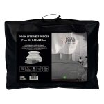 Ensemble couette et parure 7 pi�ces boheme gris pour lit en 140x190 cm, par soleil d'ocre