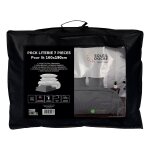 Ensemble couette et parure 7 pi�ces boheme gris pour lit en 160x200 cm, par soleil d'ocre