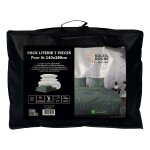 Ensemble couette et parure 7 pi�ces boheme kaki pour lit en 140x190 cm, par soleil d'ocre