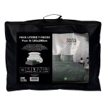 Ensemble couette et parure 7 pi�ces boheme kaki pour lit en 160x200 cm, par soleil d'ocre