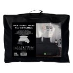 Ensemble couette et parure 7 pi�ces boheme noir pour lit en 140x200 cm, par soleil d'ocre