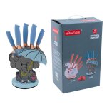 Ensemble de couteaux antiadhsifs de couleur de bloc de dessin anim macaron chef color cuisson de la ...