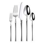 Ensemble de couverts de 20 pi�ces en acier inoxydable 304, fourchette, cuill�re, couverts de luxe, argenterie ...