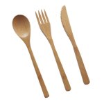 Ensemble de couverts en bois de style japonais, fourchette en bambou, couteau, cuillère a soupe, cuillère ... Ensemble de couverts en bois de style japonais, fourchette en bambou, couteau, cuillère a soupe, cuillère ...