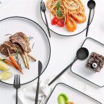 Ensemble de couverts a champagne 30 pi�ces en acier inoxydable vaisselle couteau fourchette g�teau cuill�re ...