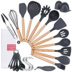 Ensemble de couverts de cuisine ensemble d'ustensiles de cuisine ensemble de batterie de cuisine en silicone ...