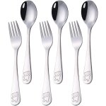 Ensemble de couverts pour enfants en acier inoxydable 6 pices, ensemble de couverts pour enfants, couverts ...