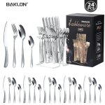 Ensemble de couverts - inox - 24 pièces - service pour 6 personnes - compatible lave - vaisselle - poli ... Ensemble de couverts - inox - 24 pièces - service pour 6 personnes - compatible lave - vaisselle - poli ...
