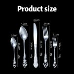 Ensemble de couverts (lot de 5) comprenant un couteau a steak / une fourchette / une cuill�re, lavable ...