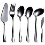 Ensemble de couverts de service 6 pi�ces, ensemble d'ustensiles de service, comprenant une pelle a g�teau ...