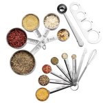 Ensemble de cuillres a mesurer et de tasses a mesurer, ensemble de cuillres a mesurer avec boule de ...