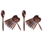 Ensemble de cuillères a soupe en bois de 20 pièces, cuillères de table en bois naturel a long manche ... Ensemble de cuillères a soupe en bois de 20 pièces, cuillères de table en bois naturel a long manche ...