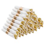 Ensemble d'argenterie en plastique argent� pr� - roul�, serviettes pr� - roul�es avec ensemble de couverts ...