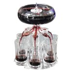 Ensemble de distributeur de verres a vin 6 shot, support de distributeur de whisky et de bi�re, jeux ...