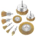 Ensemble de forets a brosse mtallique, 10 pices, ensemble de roues a brosse mtallique revtues de ...