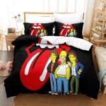 Ensemble de housse de couette ensemble de literie the simpsons couvre - lit de dessin anime microfibre ...