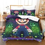 Ensembles de housse de couette super mario ensemble de literie avec fermeture ��clair pour enfants adolescents ...