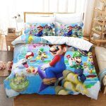 Ensembles de housse de couette super mario ensemble de literie avec fermeture ��clair pour enfants adolescents ...